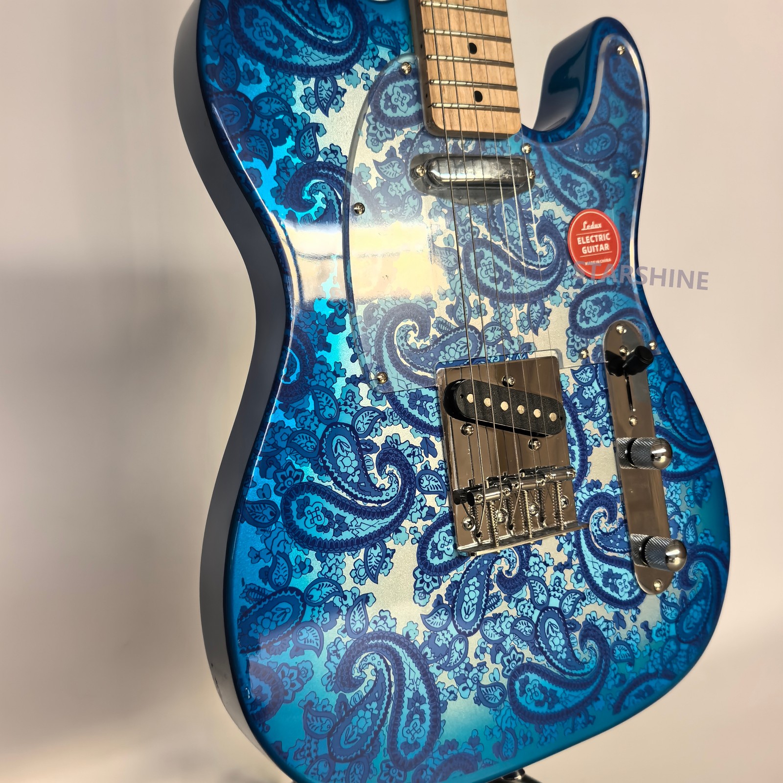 Unbrand Paisly Solid Electric Guitar Stainless Rounded Fret Edge Fast Shipping