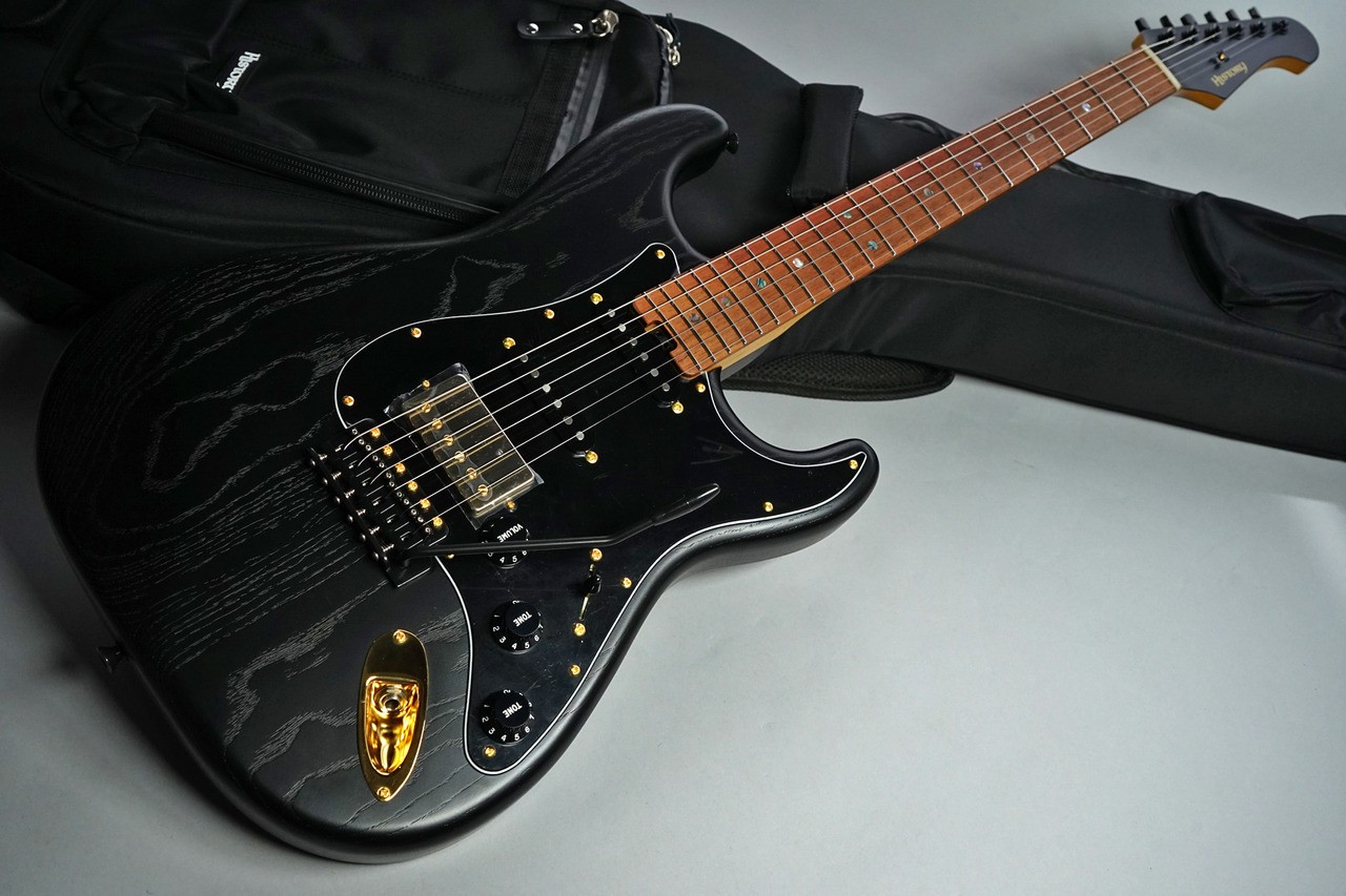 HISTORY HST Ash/Black Open Pore Electric Guitar, 25.5″ Scale Used