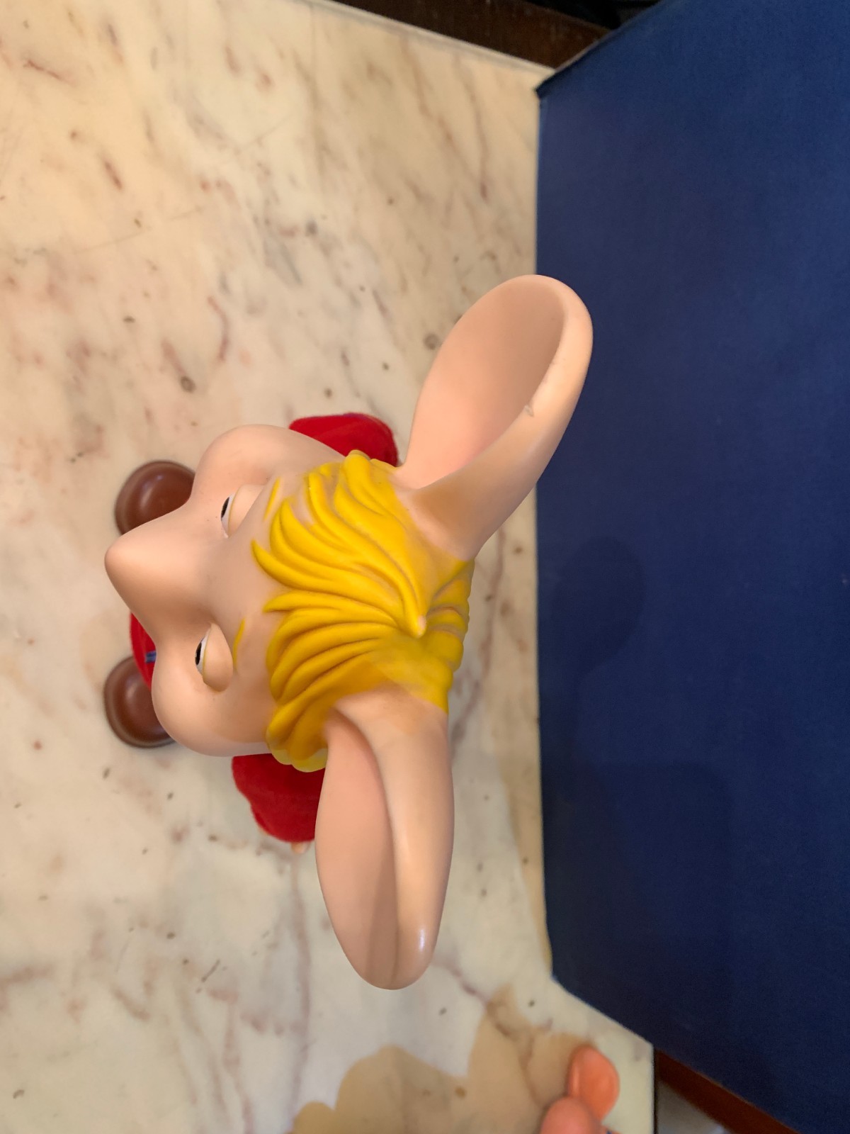 VINTAGE LARGE 13″ PLASTIC VINYL TOY TOPO GIGIO 1970s italocremona italy