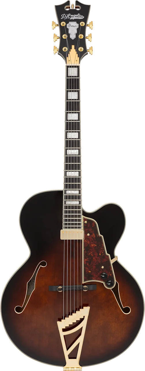 D’Angelico Premier Series EXL-1 Hollowbody Archtop – Brown Burst FInish with …