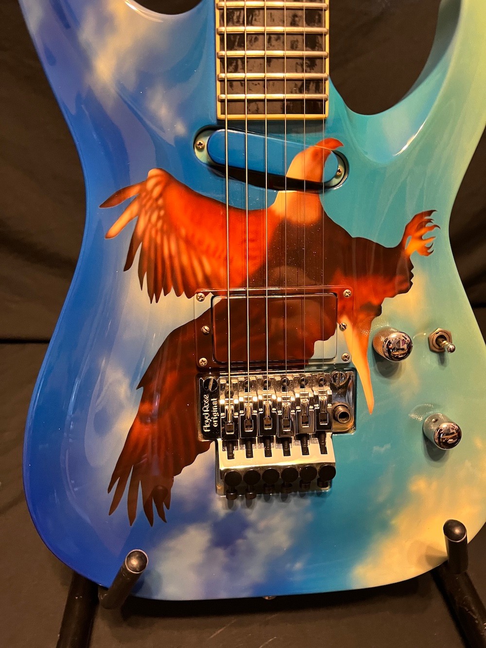 1991 ESP Custom Shop Eagle Graphic Horizon-ESP Catalog Guitar-One of a Kind!