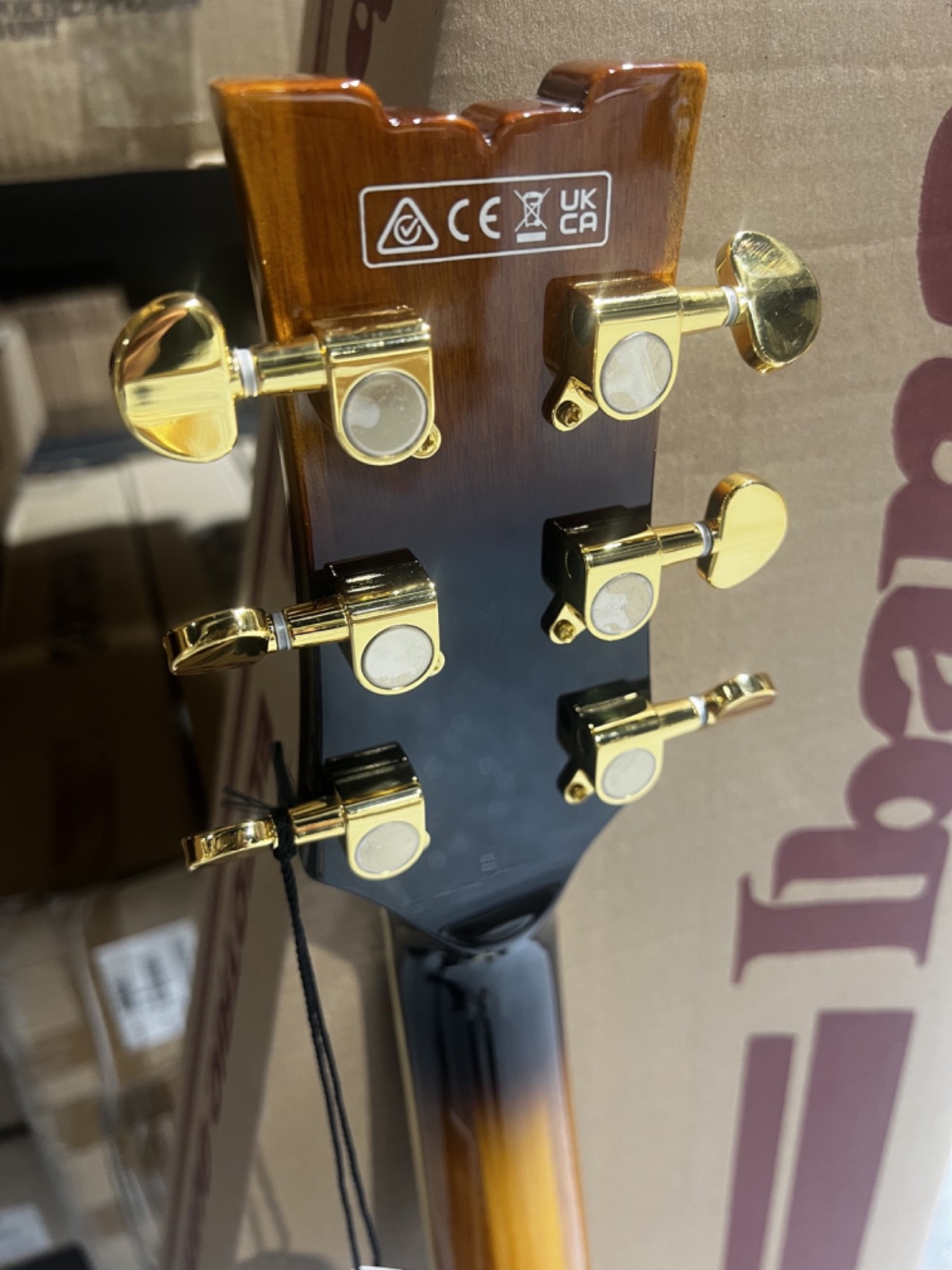 Ibanez Artcore Expressionist AM93QM Semi-hollow Electric Guitar – Antique Yellow