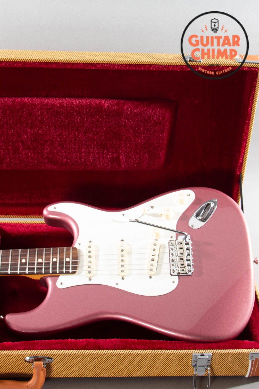 2025 Fender MIJ Japan Char Stratocaster Burgundy Matching Headstock Tweed HSC