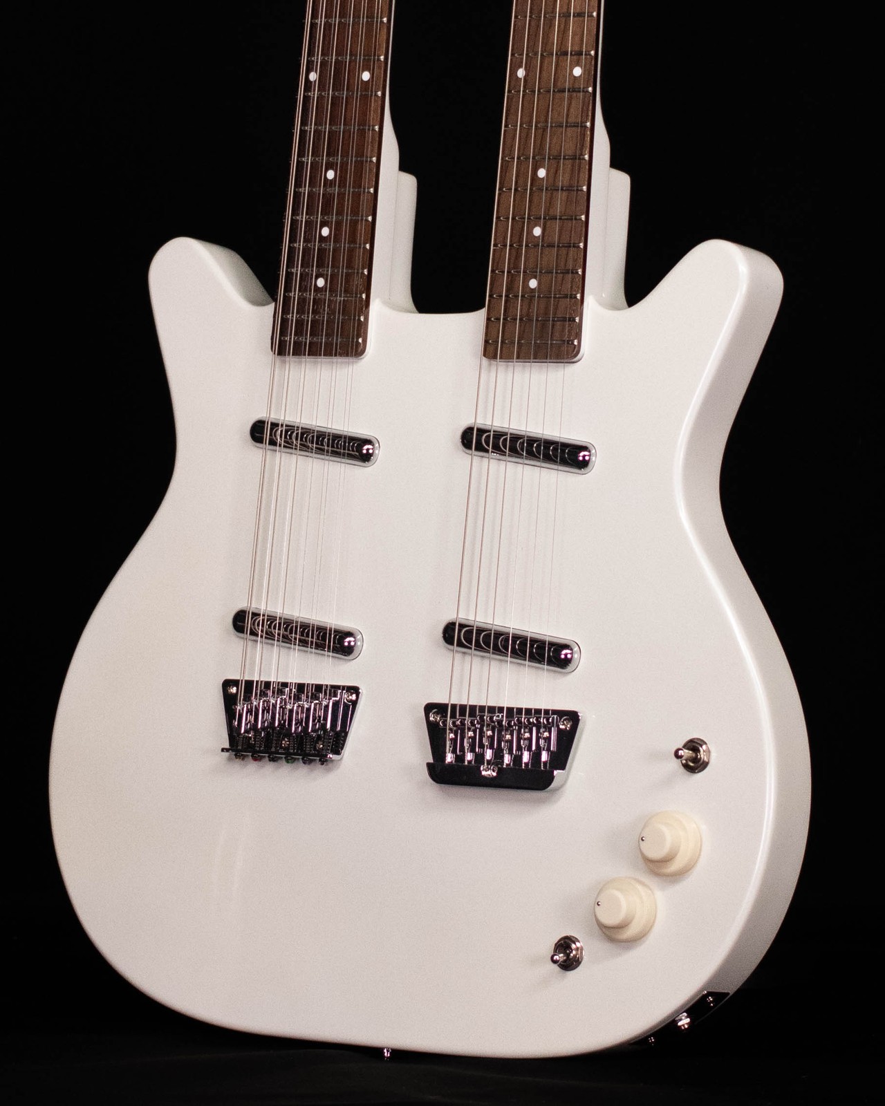 Danelectro 6/12 Doubleneck, White Pearl