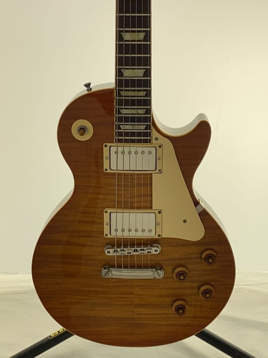 Epiphone LPS-80F mod 1990s, both pickups replaced, wood grain film finis #QY07VQ