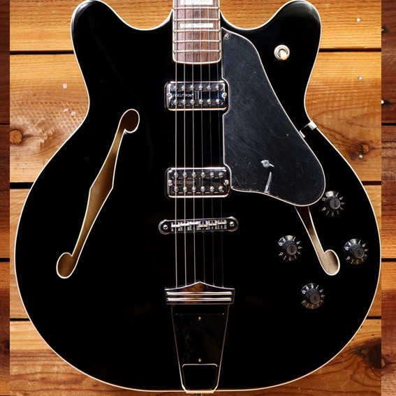 Fender Modern Player Coronado II Semi-Hollow Body Guitar 2014 – Black 07630