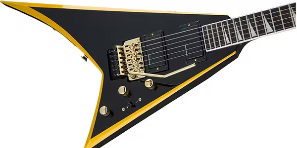 Jackson X Series Rhoads RRX24 Black with Yellow Bevels Electric Guitar w/case
