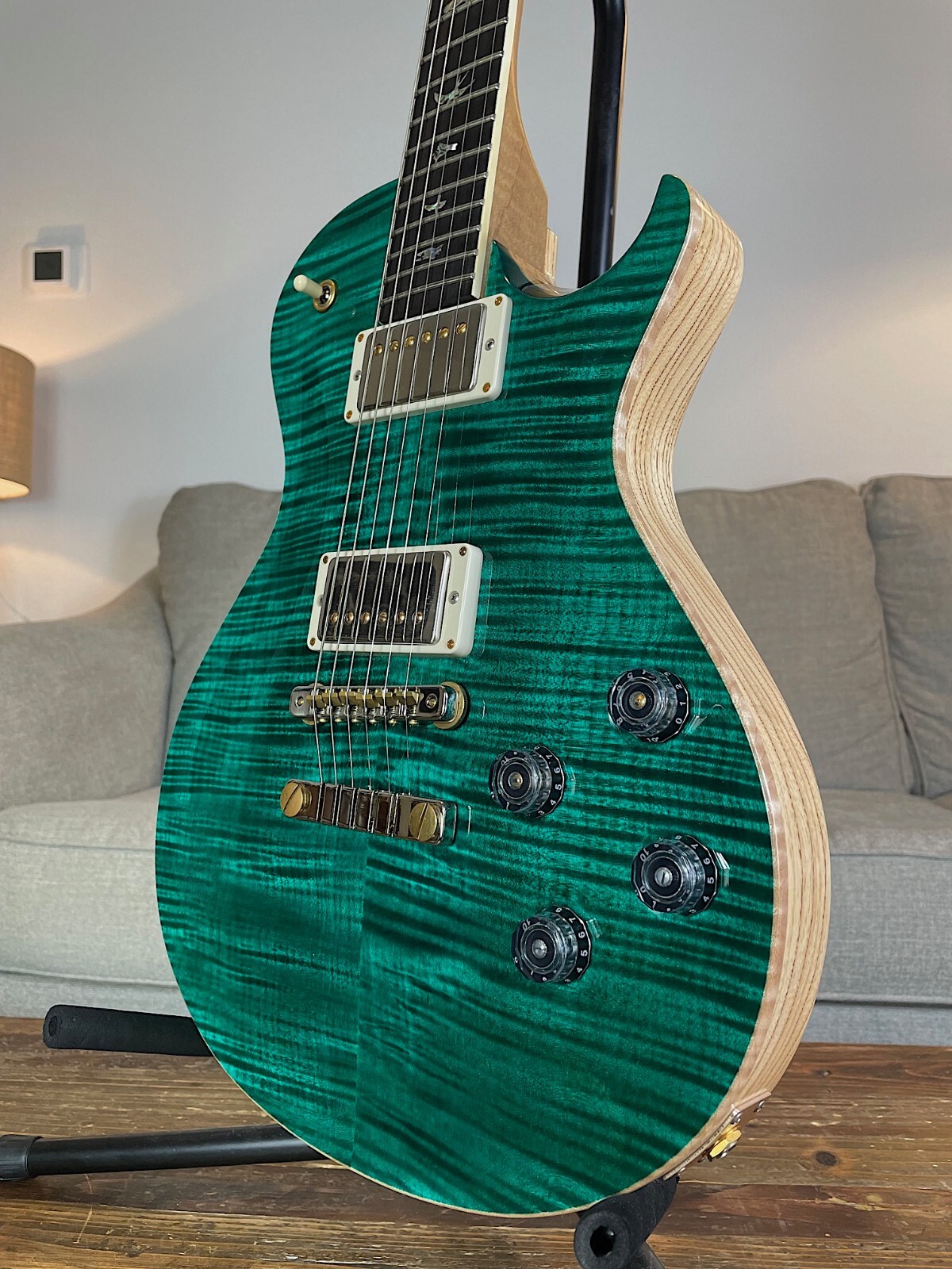 2021 PRS McCarty Singlecut 594 Wood Library “10 Top” Turquoise