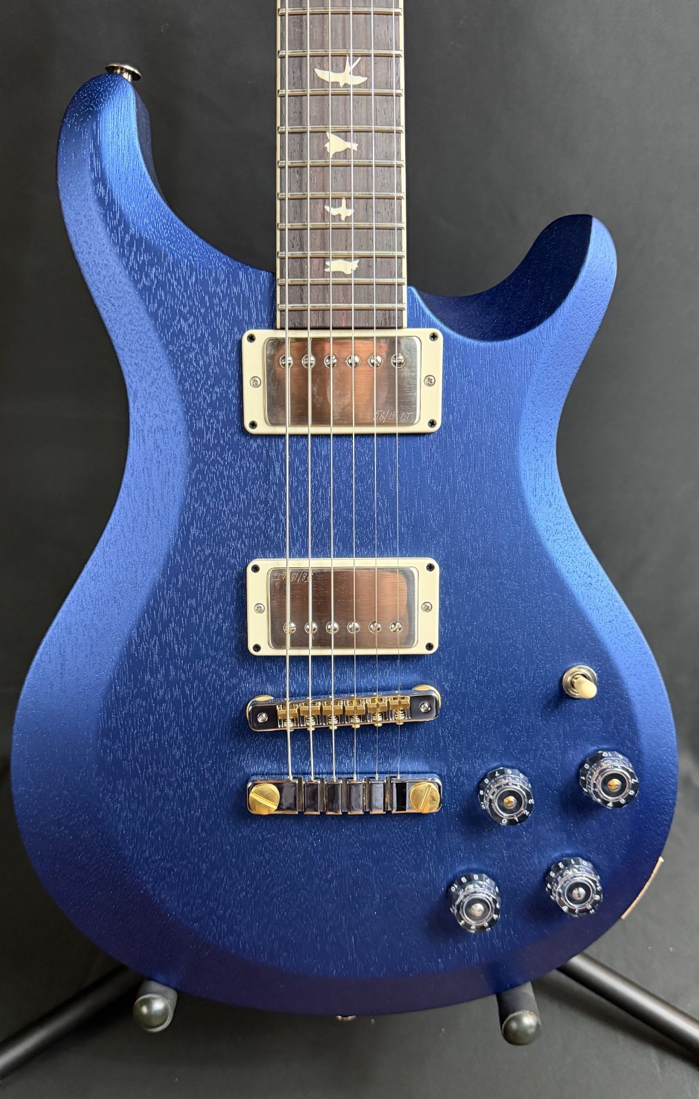 PRS S2 McCarty 594 Thinline Satin Electric Guitar Metallic Midnight w/ Gig Bag