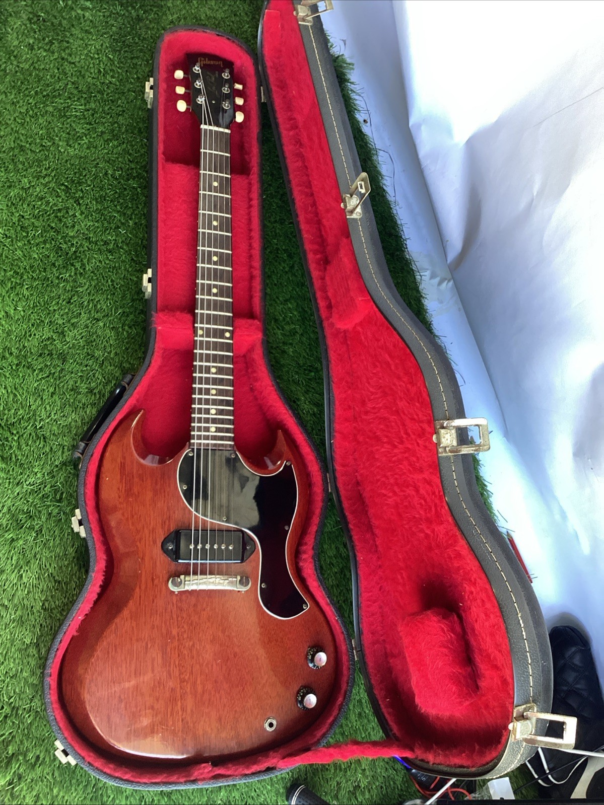 1963 Gibson Les Paul Junior Guitar With One P-90 Pickup And Case NICE