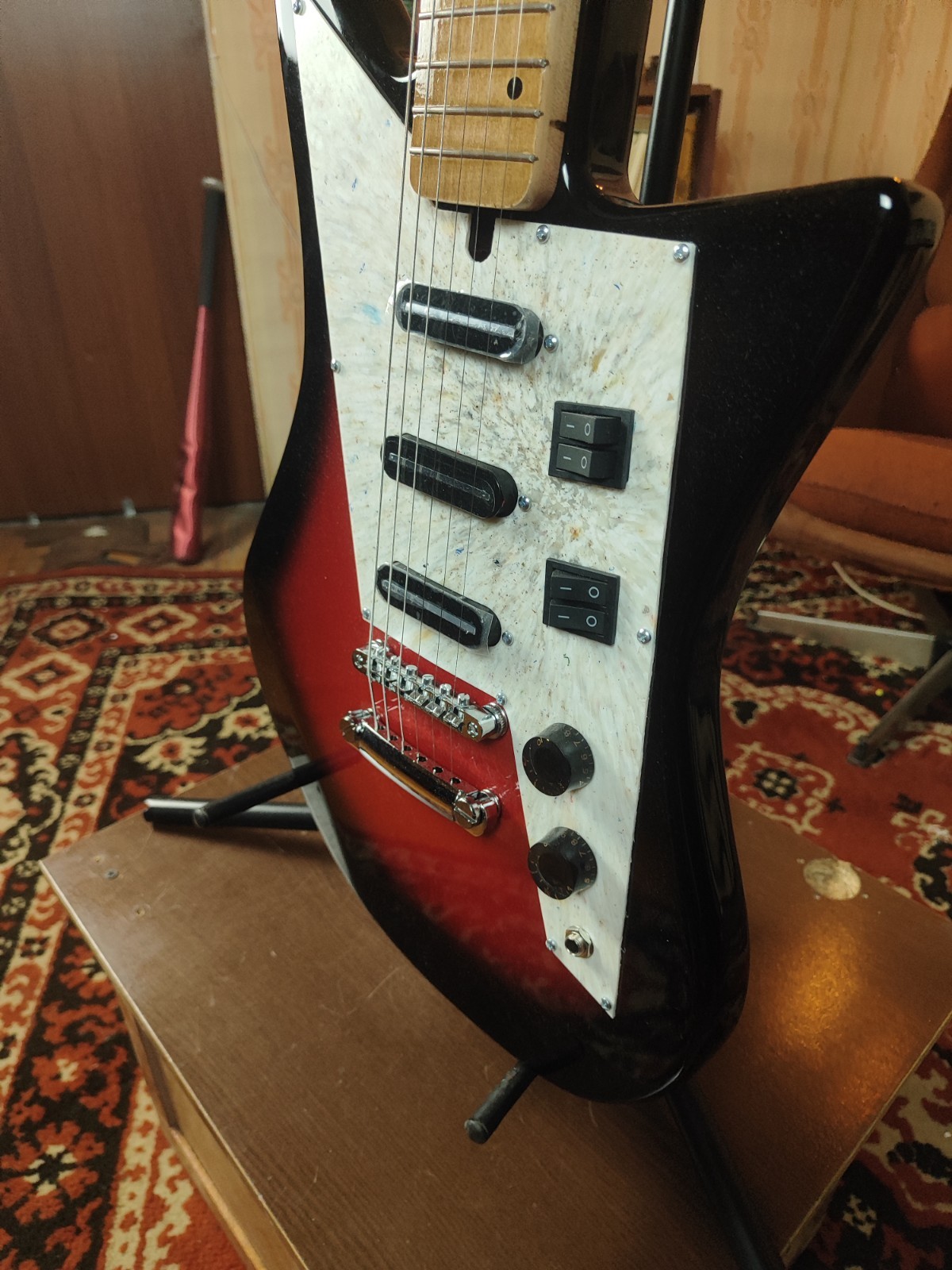 Odessa Style Electric Guitar Vintage USSR Retro Remake Sunburst