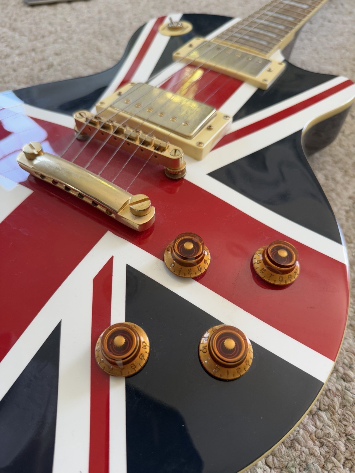 Agile AL 2500 Les Paul Union Jack Electric Guitar Rare Finish