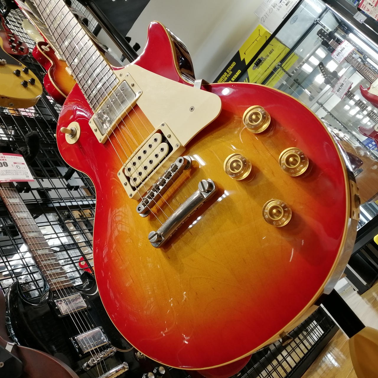 [ORVILLE] LPS-75 Les Paul Cherry Sunburst Electric Guitar Used From Japan GigBag