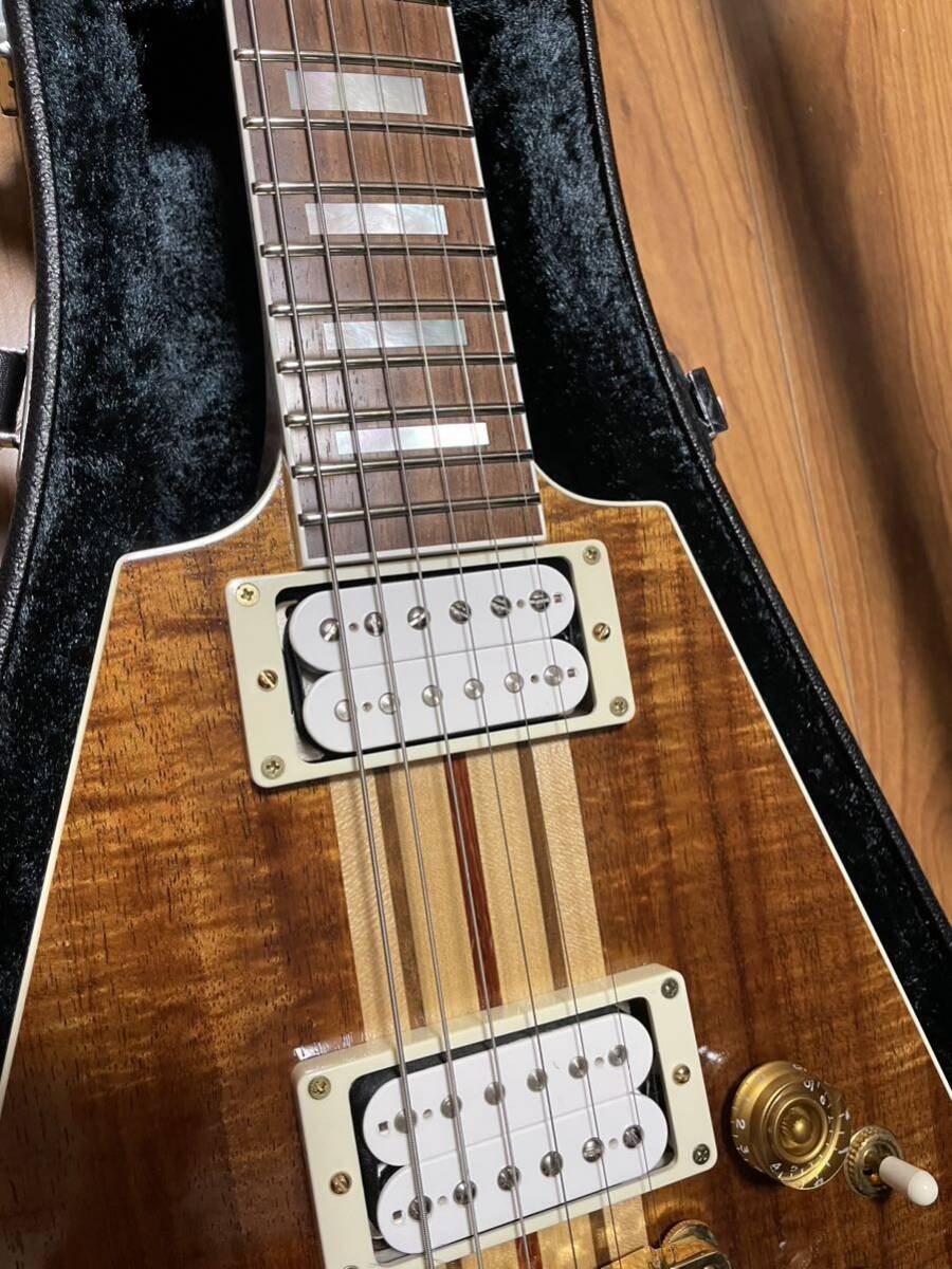 Flame Core Top Esp Custom Made Flying V Jacaranda Fingerboard