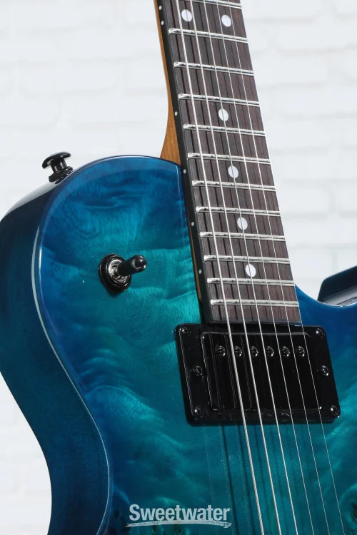 Schecter Solo-II Standard Electric Guitar – Ocean Blue Burst Burl