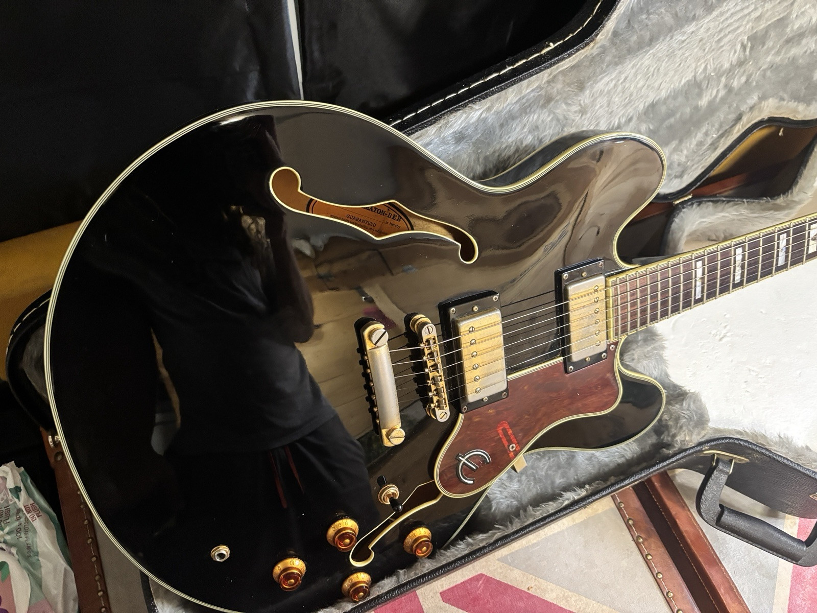 Epiphone Sheraton II Electric Guitar Ebony Circa 2005 w Case