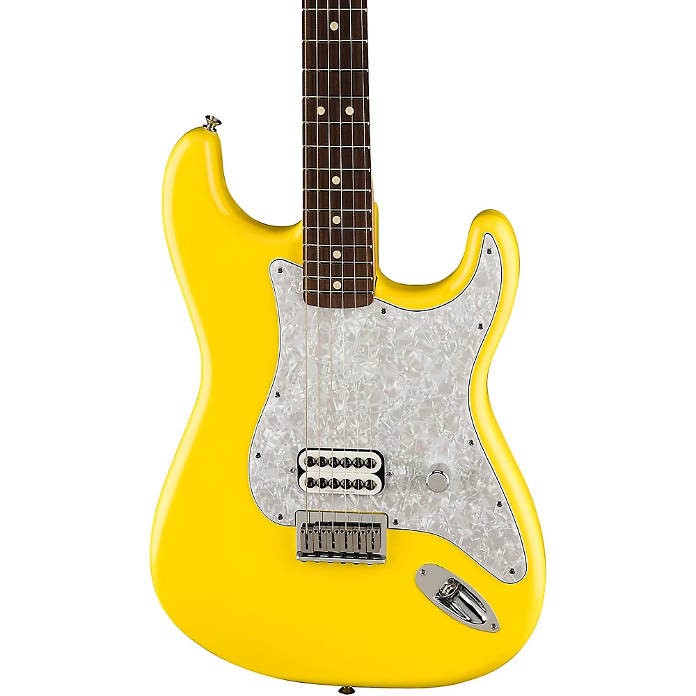 Fender Tom DeLonge Stratocaster Guitar Invader SH8 Graffiti Yellow 1971039899 OB