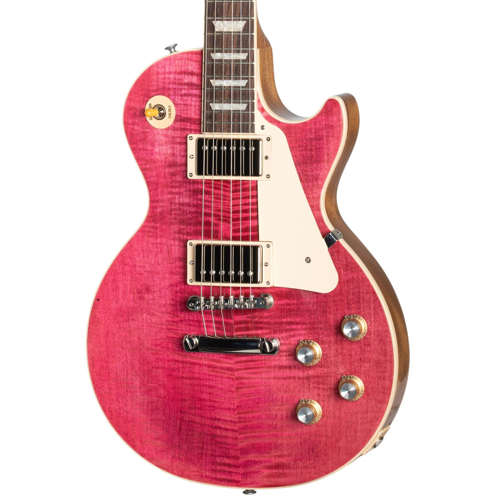 Gibson Les Paul Standard 60s Figured Top Electric Guitar – Translucent Fuchsia