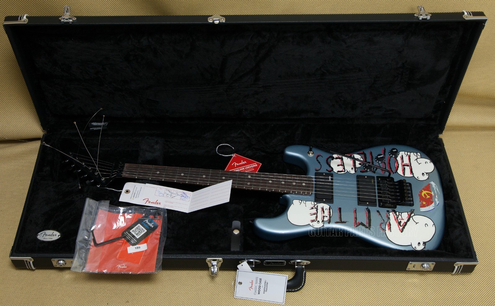 014-0360-783 Fender Tom Morello Arm the Homeless Guitar Ice Blue Metallic