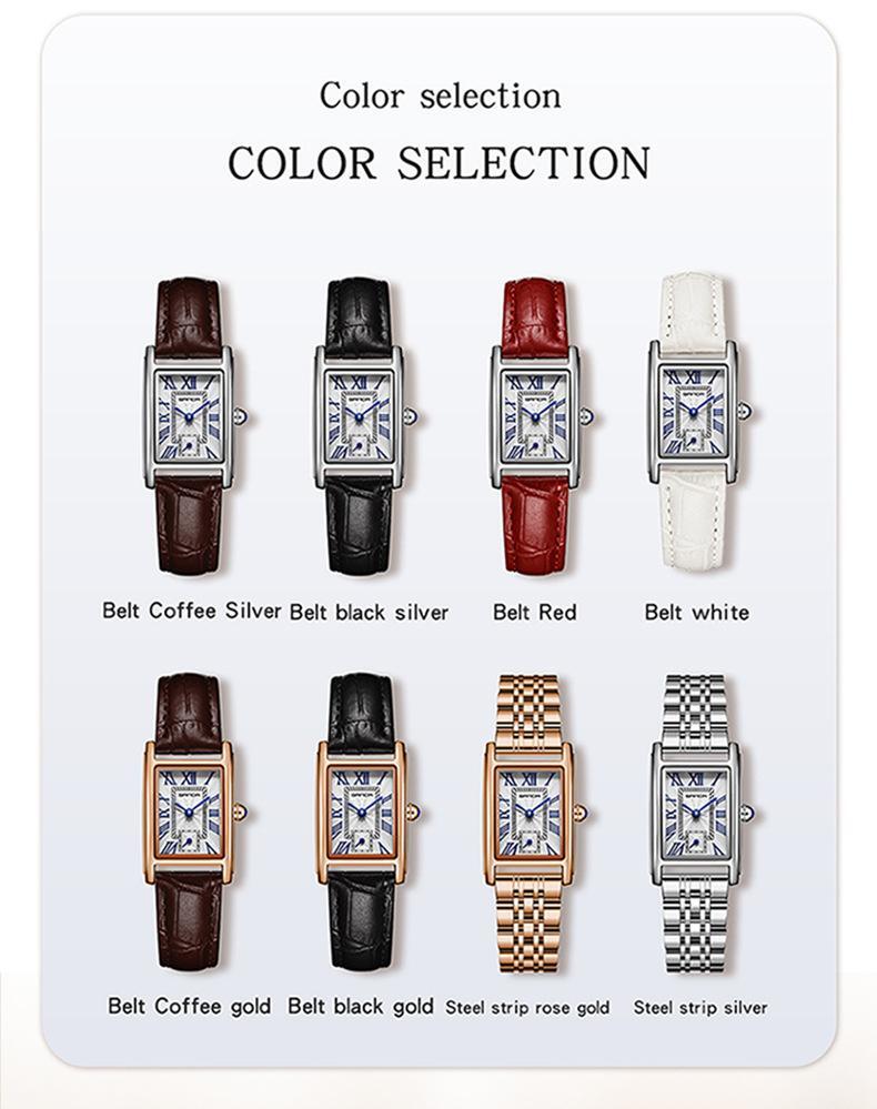 Sanda 1116 New Fashion 2023 Elegant Design Rectangle Dial Water Resistant Quartz