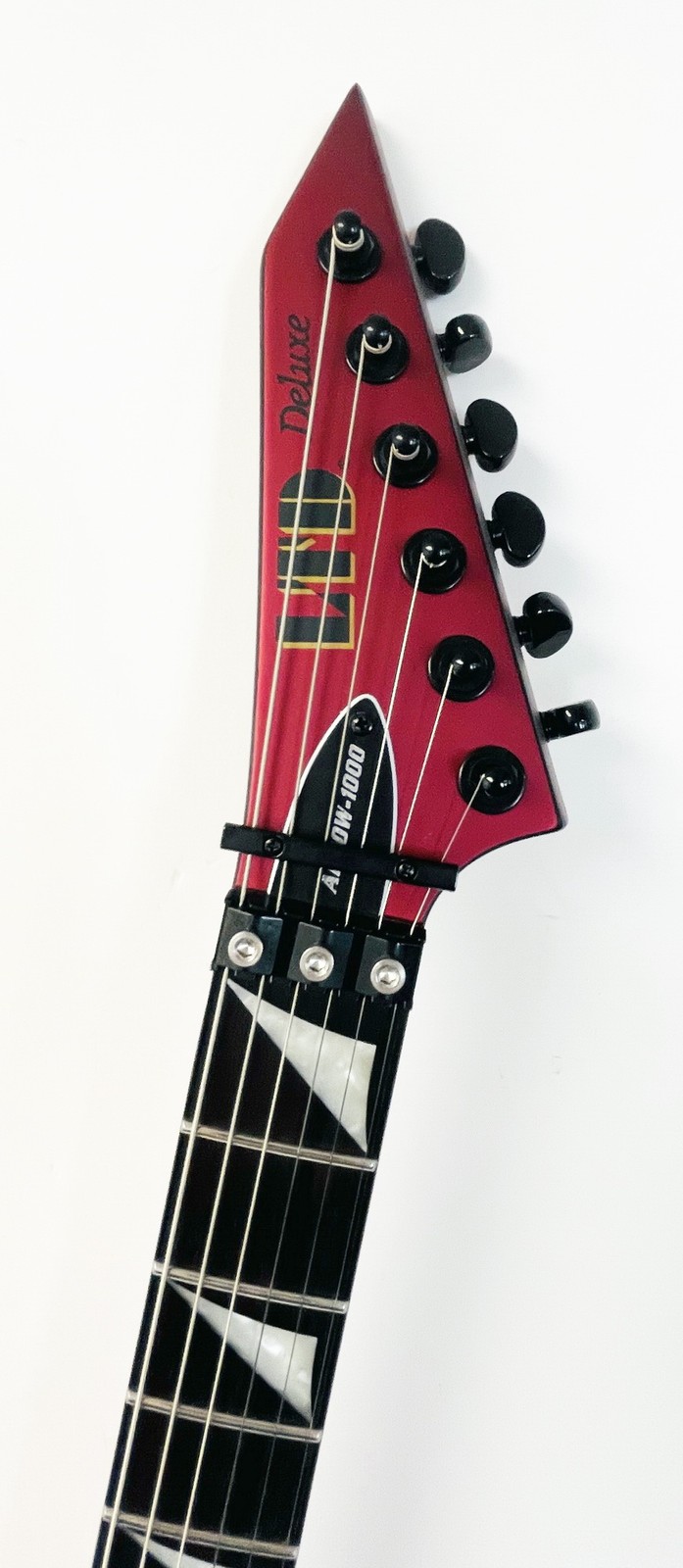 ESP LTD Arrow 1000 Deluxe Guitar Candy Apple Red Satin EMG 81/85 Floyd Rose