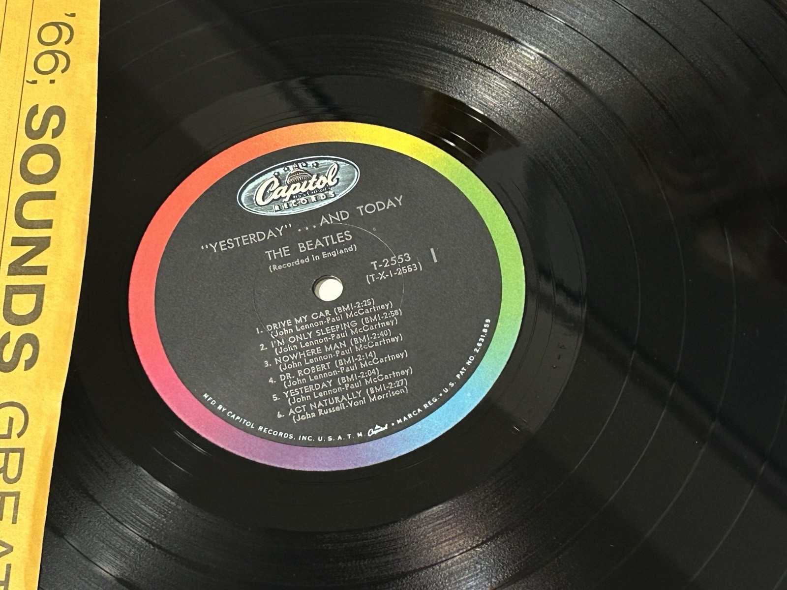 THE BEATLES YESTERDAY AND TODAY LP. MONO 2ND STATE BUTCHER COVER T-2553. VG/VG+