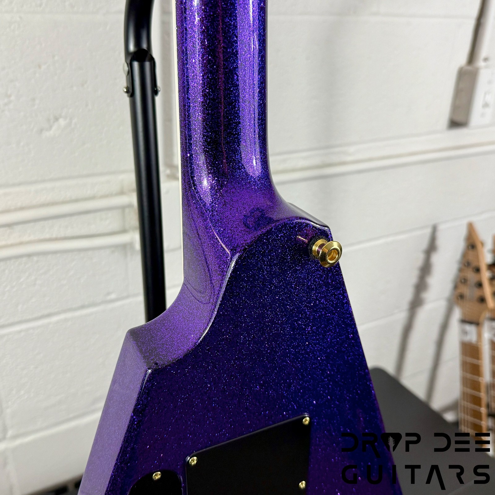ESP USA V-II FR Electric Guitar w/ Case – Purple Sparkle
