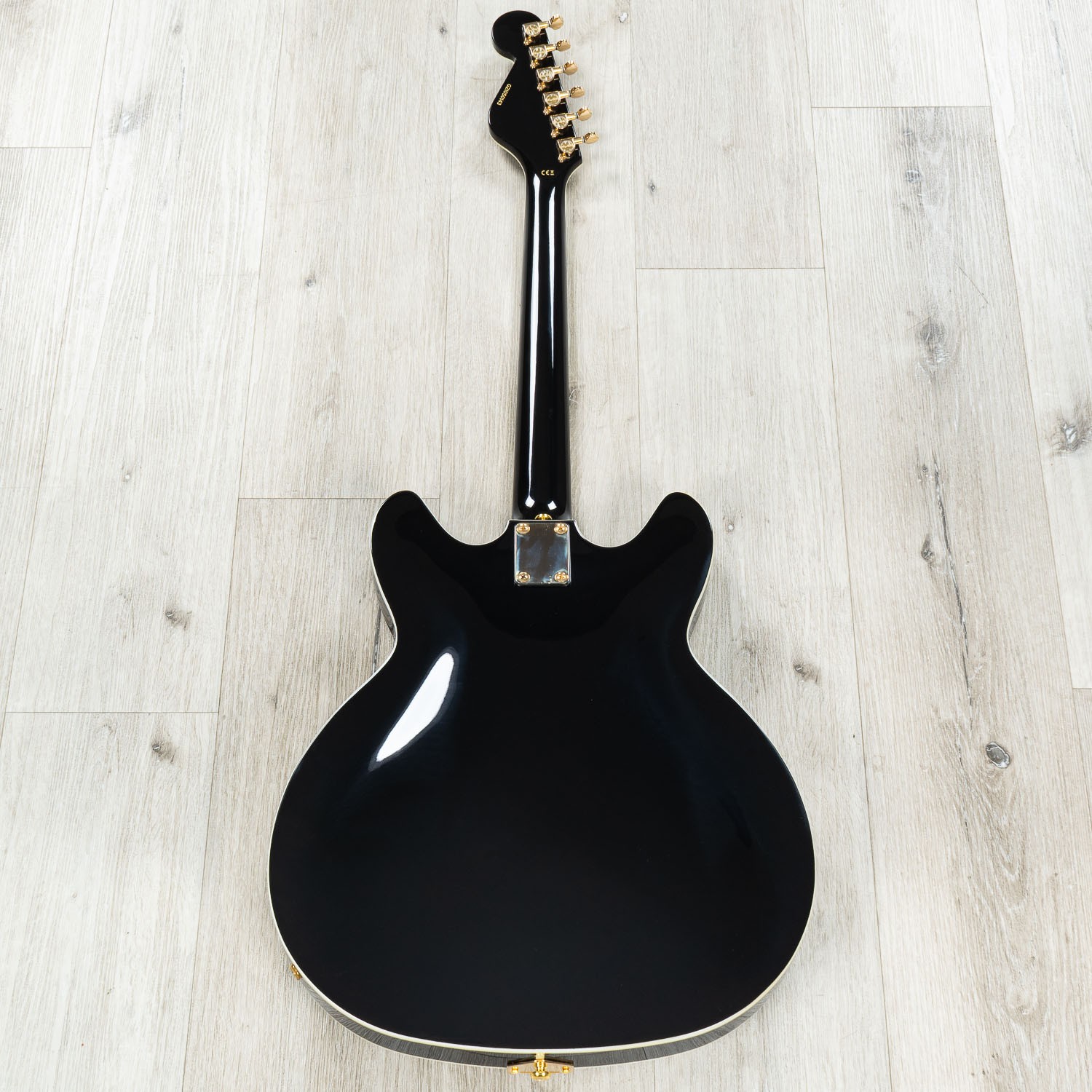 Hagstrom ’67 Viking II Hollow-Body Guitar, Resinator Fretboard, Black Gloss
