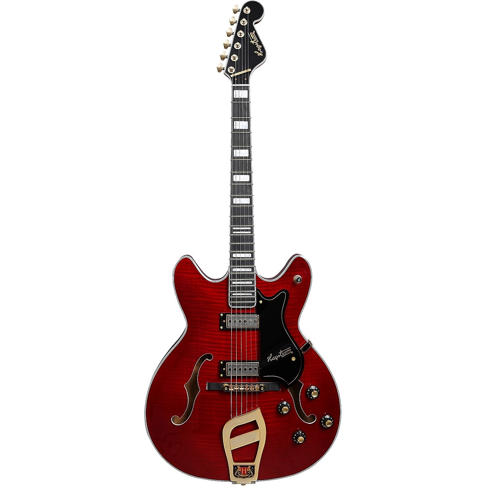 Hagstrom ’67 Viking II Hollowbody Guitar Transparent Wild Cherry 197881062194 RF