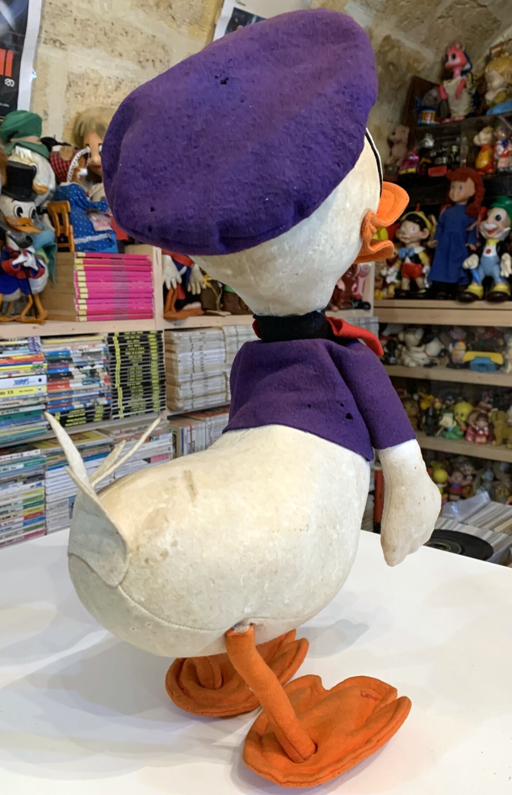 VINTAGE LARGE 17″ TOY DOLL FELT DONALD DUCK PANNOLENCI LENCI DISNEY LARS CRESBA