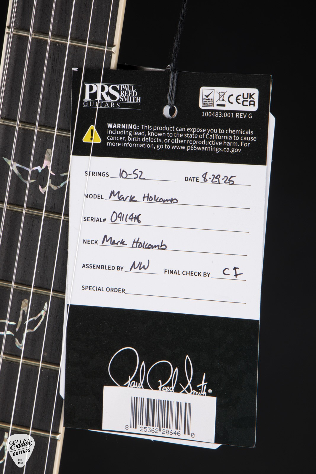 PRS Mark Holcomb – Holcomb Wraparound Blue Burst