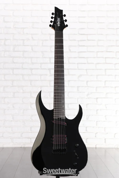 Schecter Sunset-7 Triad 7-string Baritone Electric Guitar – Gloss Black