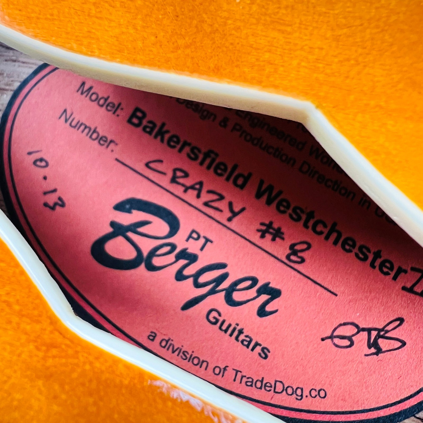 PT Berger Bakersfield Westchester II Crazy #8 2013 – Western Sunset Orange