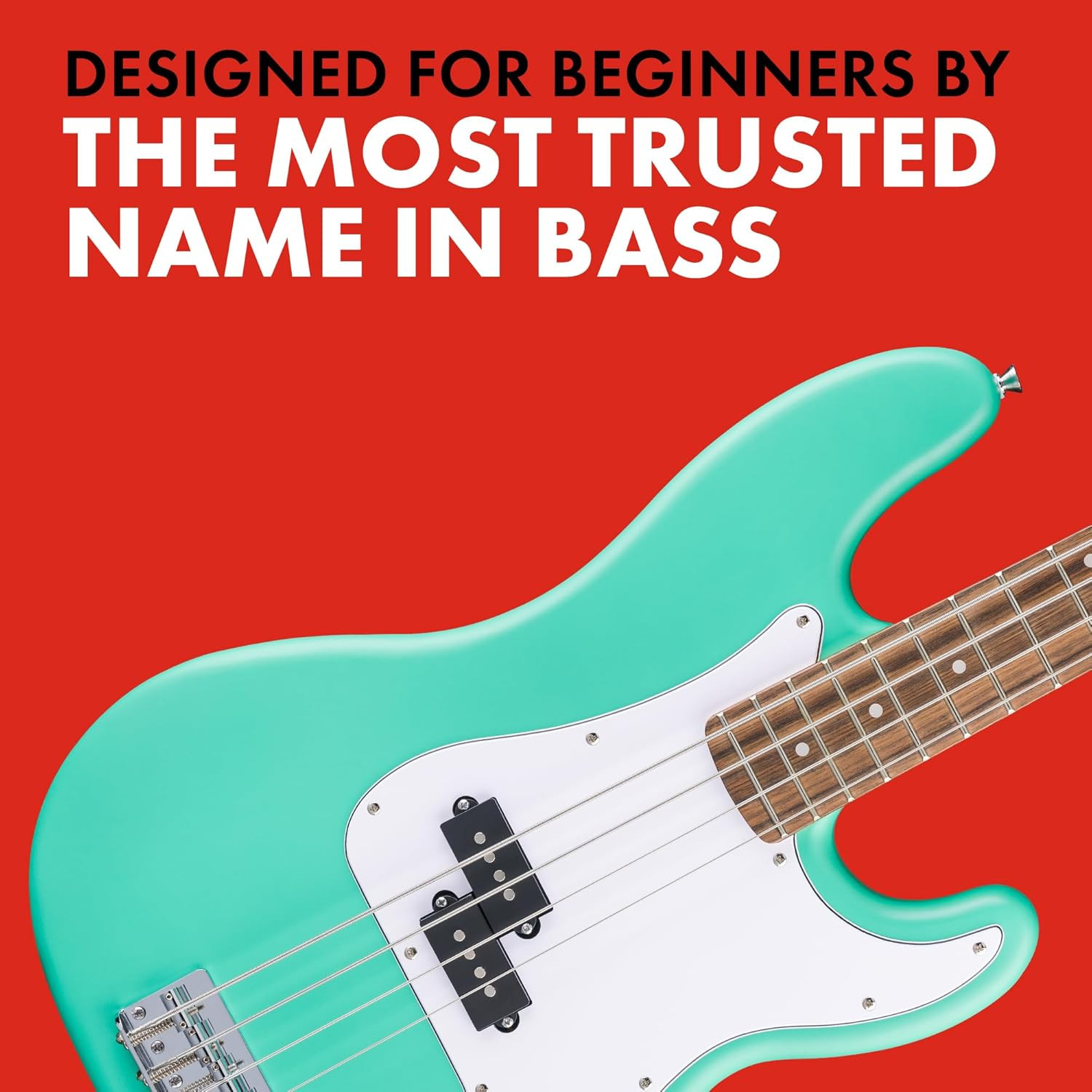 Squier Debut Precision Bass Guitar Fender Beginner Sea Foam Green Satin