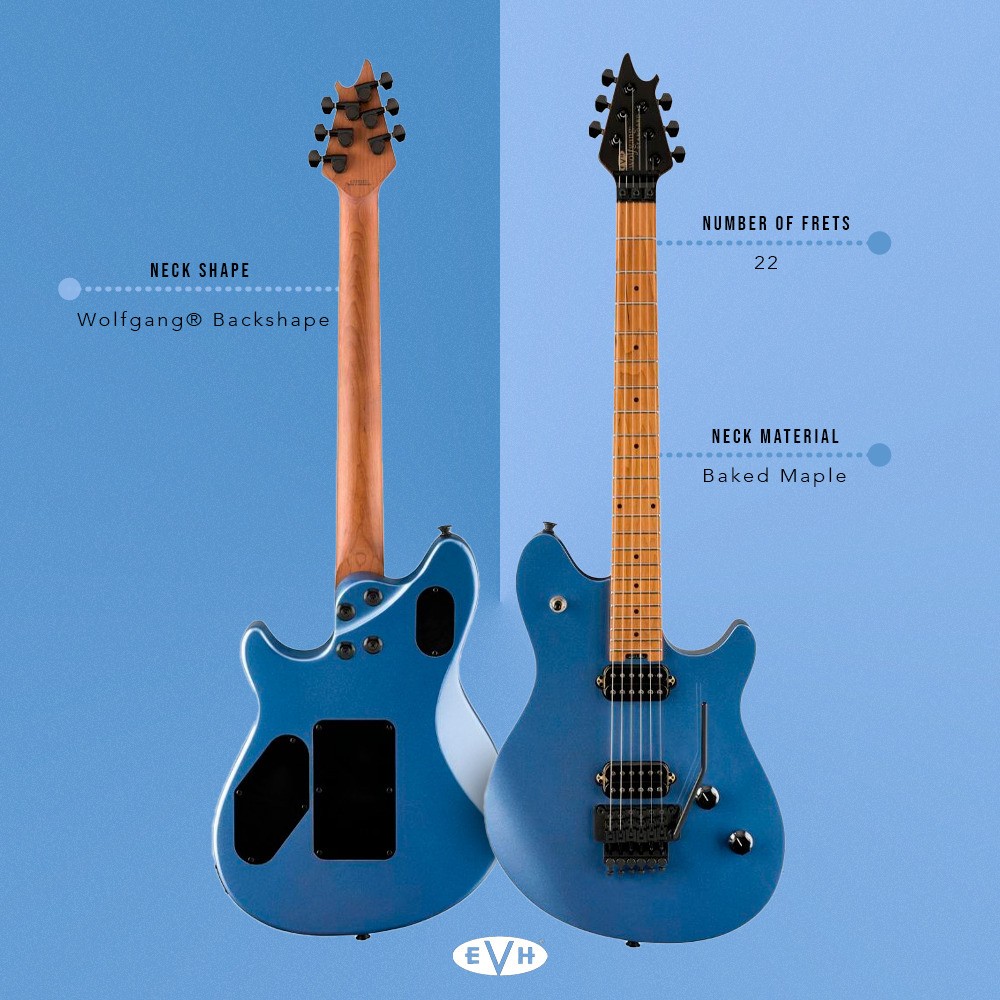 EVH Wolfgang WG Standard 6 String Right Handed Pelham Blue Electric Guitar