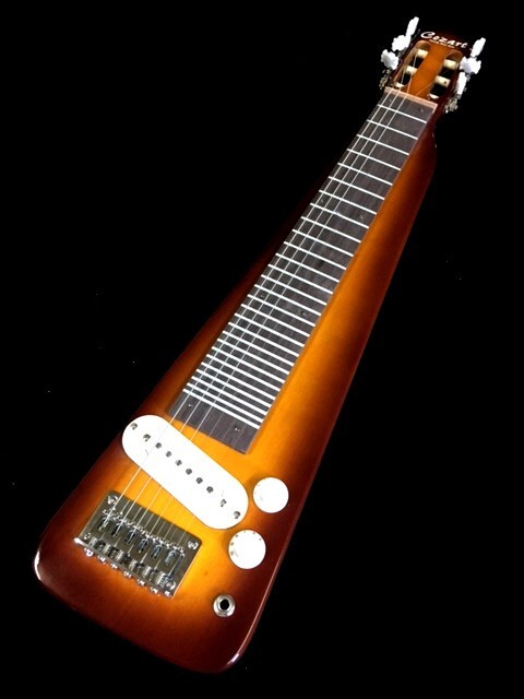 NEW 6 STRING STRAT STYLE CUSTOM HAWAIIAN LAP STEEL ELECTRIC GUITAR with GIG BAG