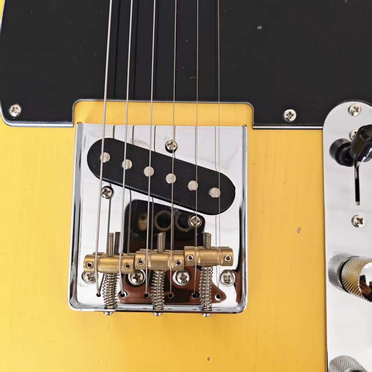 Custom 52s TL Heavy Aged Cream Yellow Electric Guitar SS Pickups 6String Ship US
