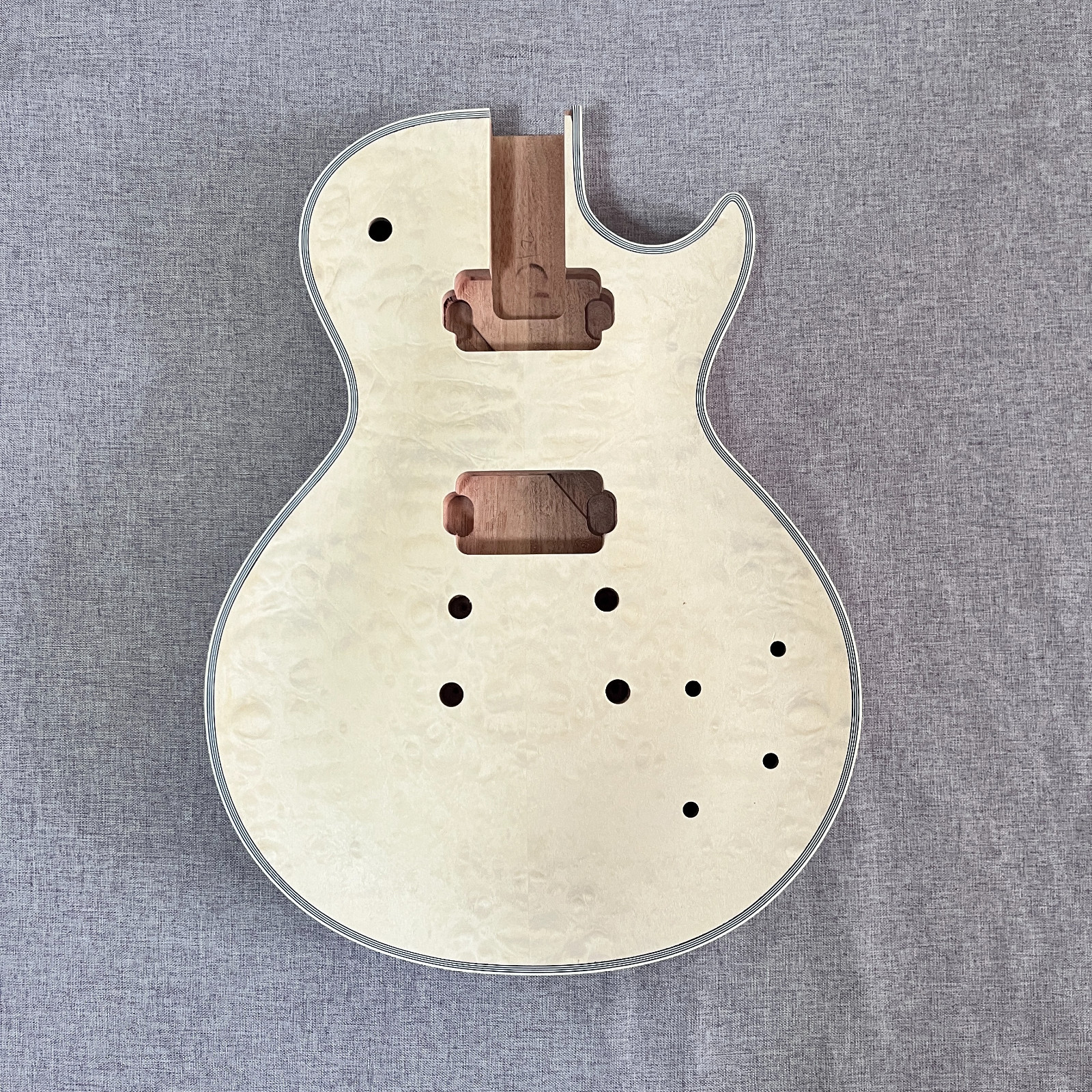 DIY 6 String LP custom style Electric Guitar Kit Quited Maple Top set neck