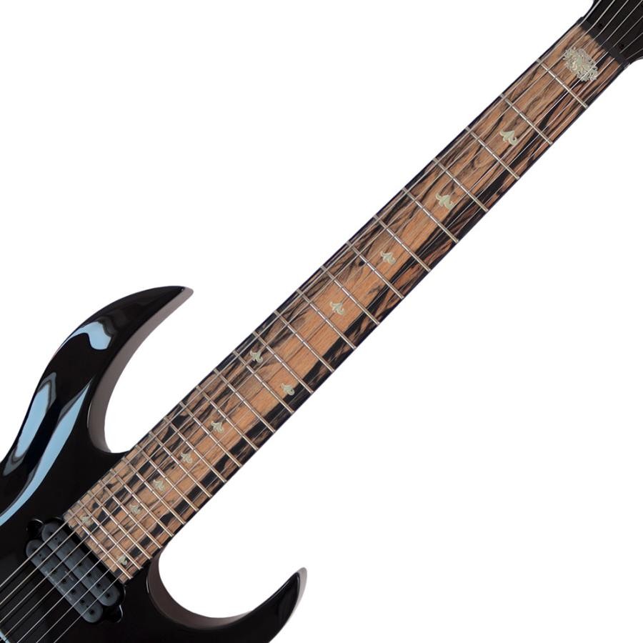 B.C.Rich SHREDZILLA 7 PROPHECY ARCHTOP WITH EVERTUNE Gloss Black White Line