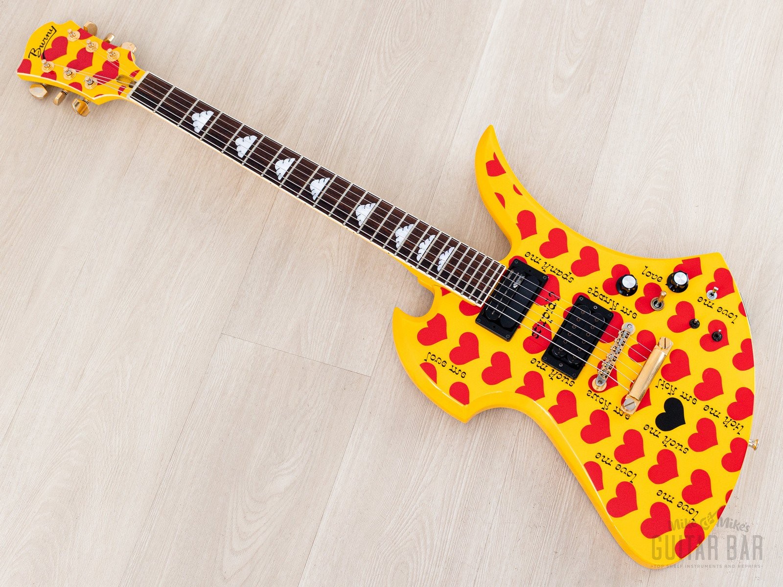 Burny Mockingbird MG-145S HY Hide X Electric Guitar w/ Sustainer, Japan