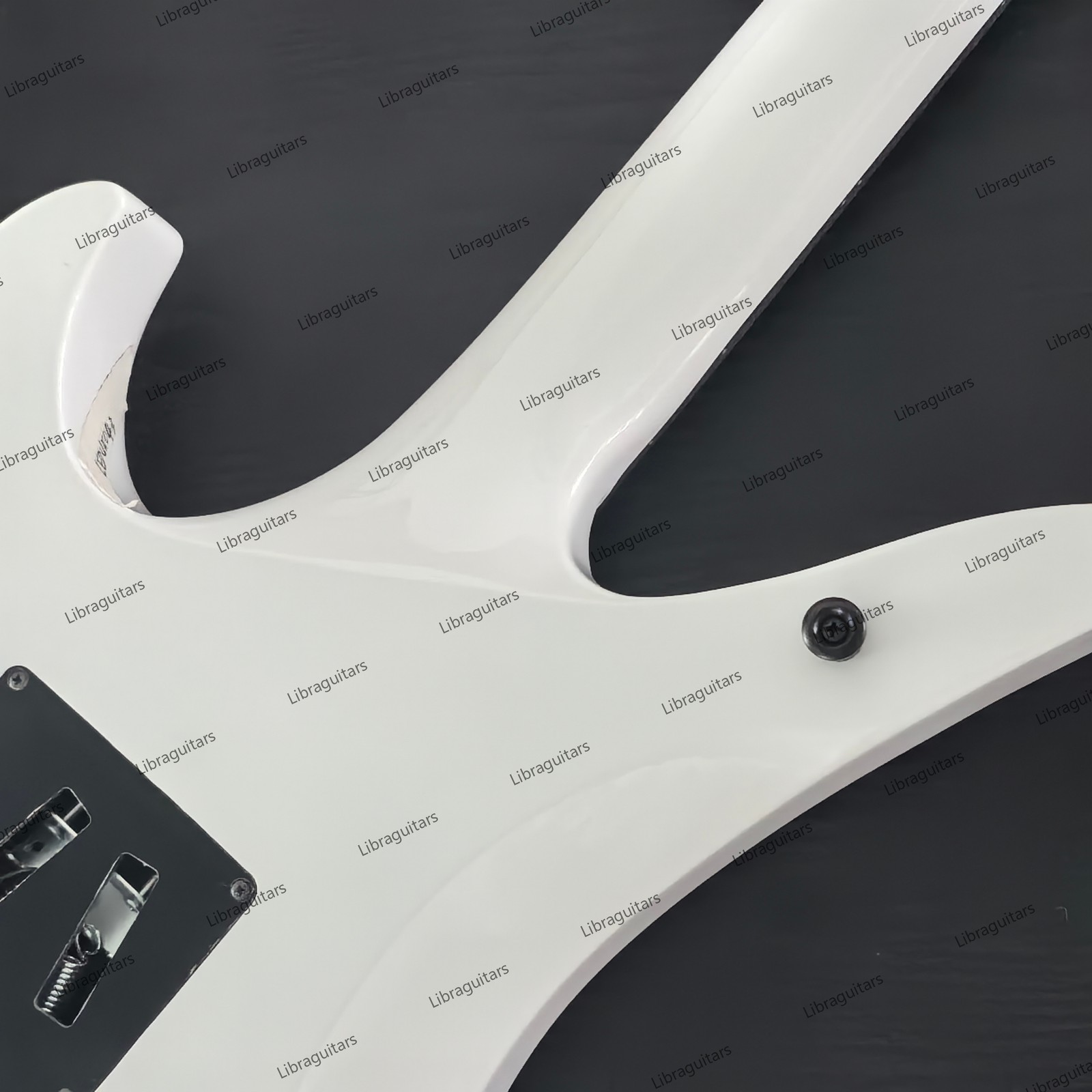 New Electric Guitar 24 Frets Solid Body FR Bridge H-H Pickups White US Stock
