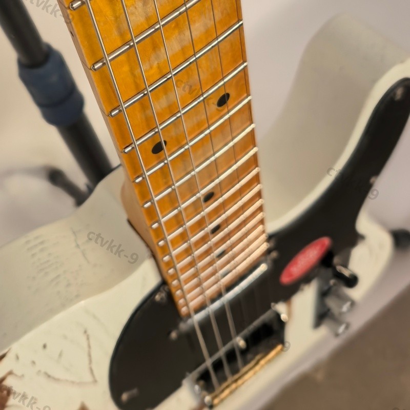 Heavy Aged Solid Body Electric Guitar Bone Nut Alder Body Stainless Rounded Fret