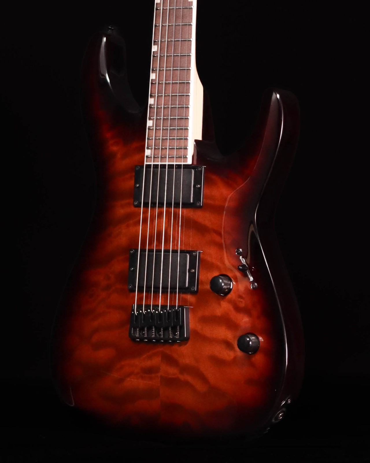 ESP LTD MH-200HTQM, Dark Brown Sunburst