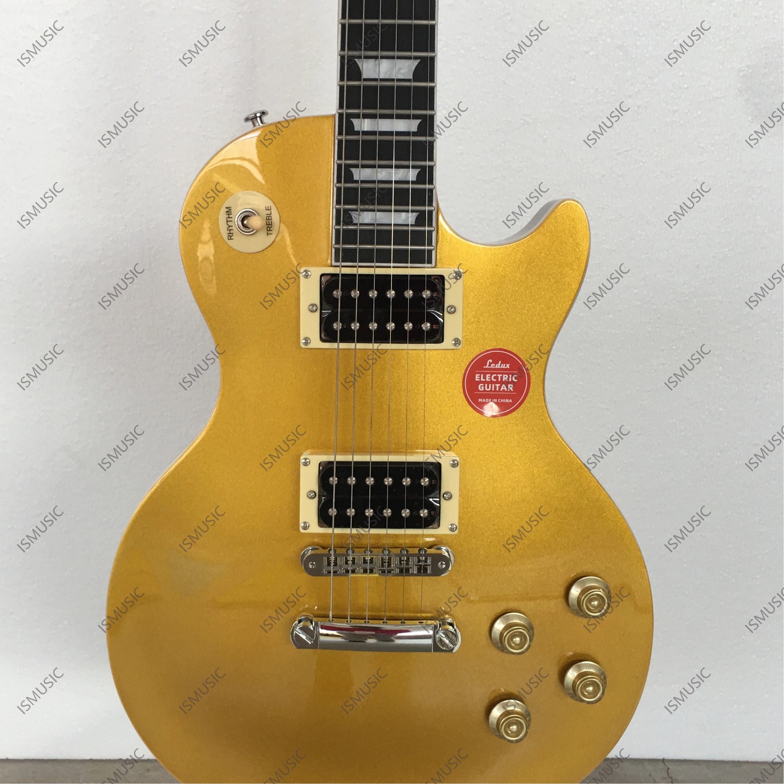 Solid Body Electric Guitar Stainless Steel Rounded Fret Gold Fast Shipping