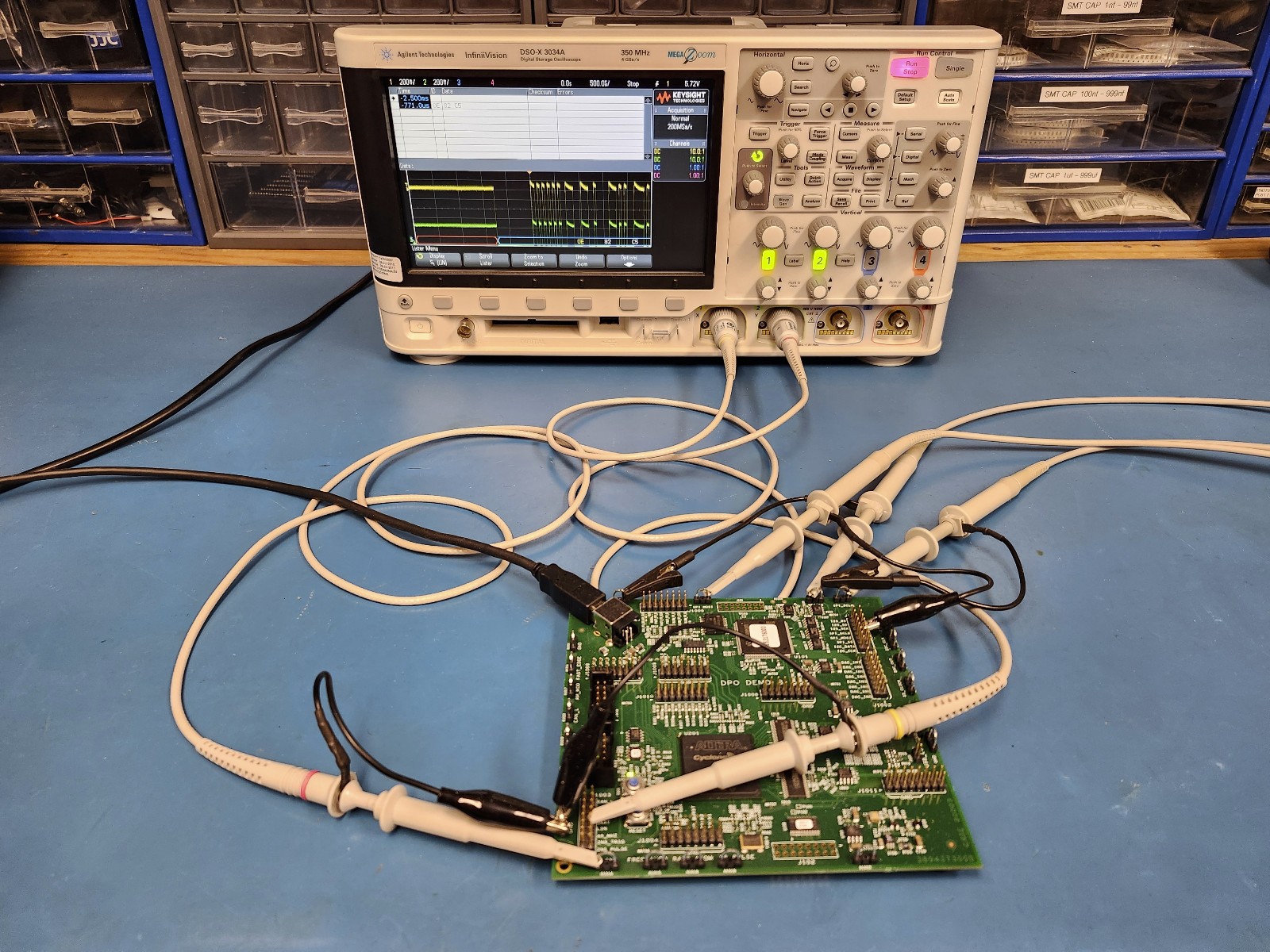 Agilent Keysight DSO X 3054A 500MHz 4 Channel Oscilloscope Tested Pass Self Cal