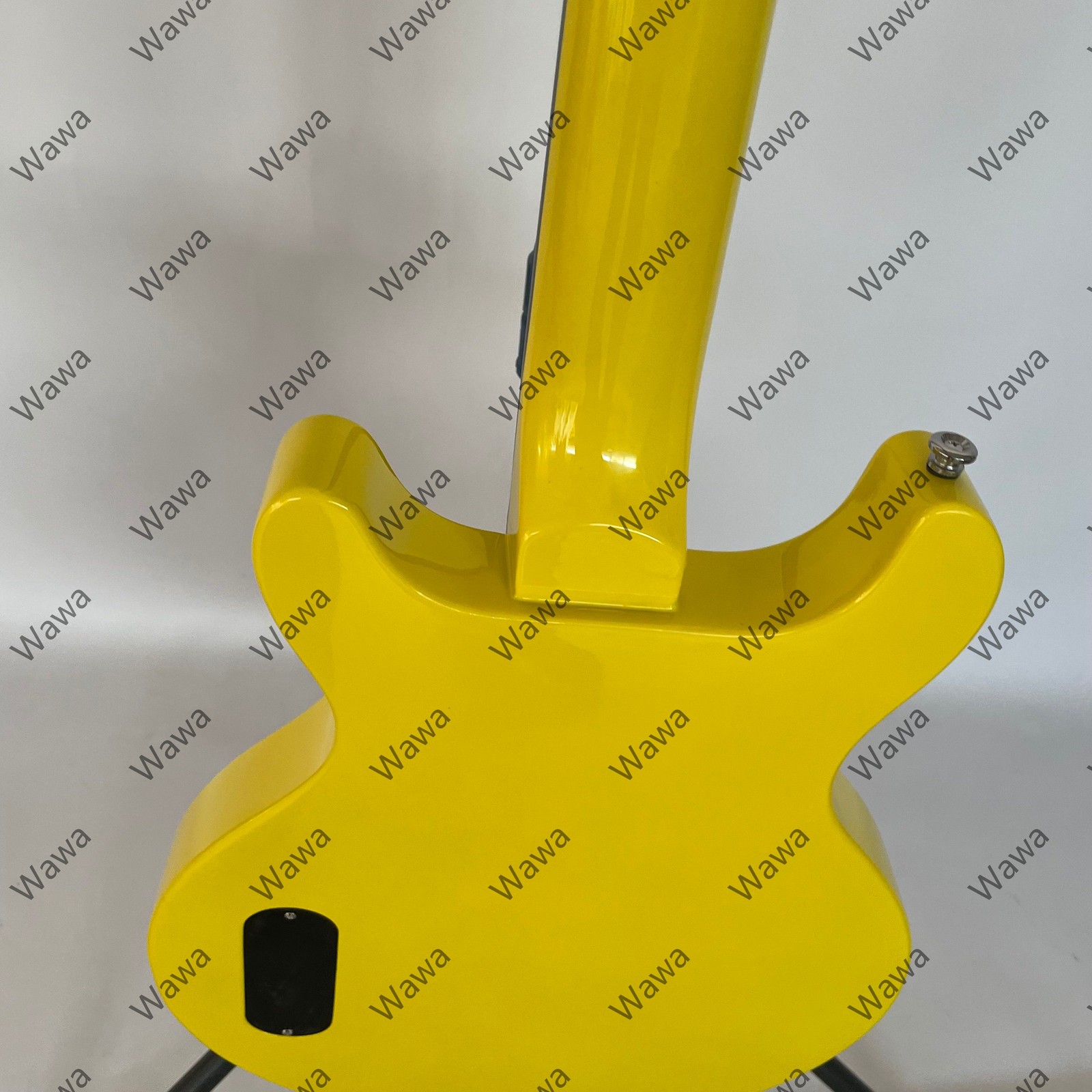 Bright Yellow Double Cut Electric Guitar Single P90 Pickup Rosewood Fretboard