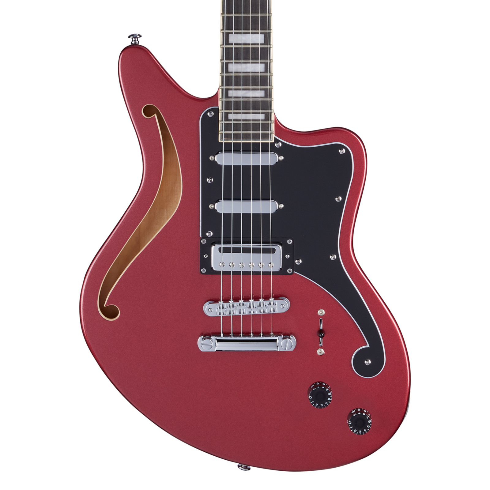 D’Angelico Premier Bedford SH Semi-Solid Electric Guitar in Oxblood