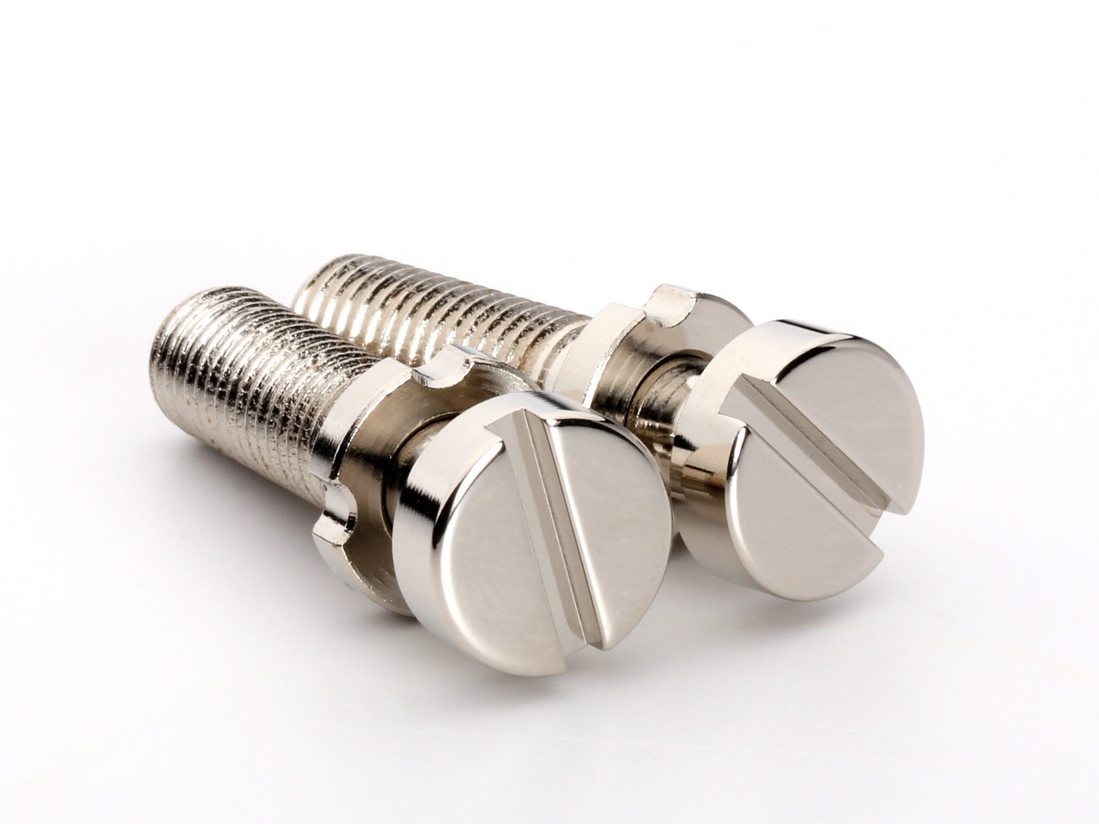 Music City Bridge Locking Tailpiece Studs, 5/16-24, Polished Nickel