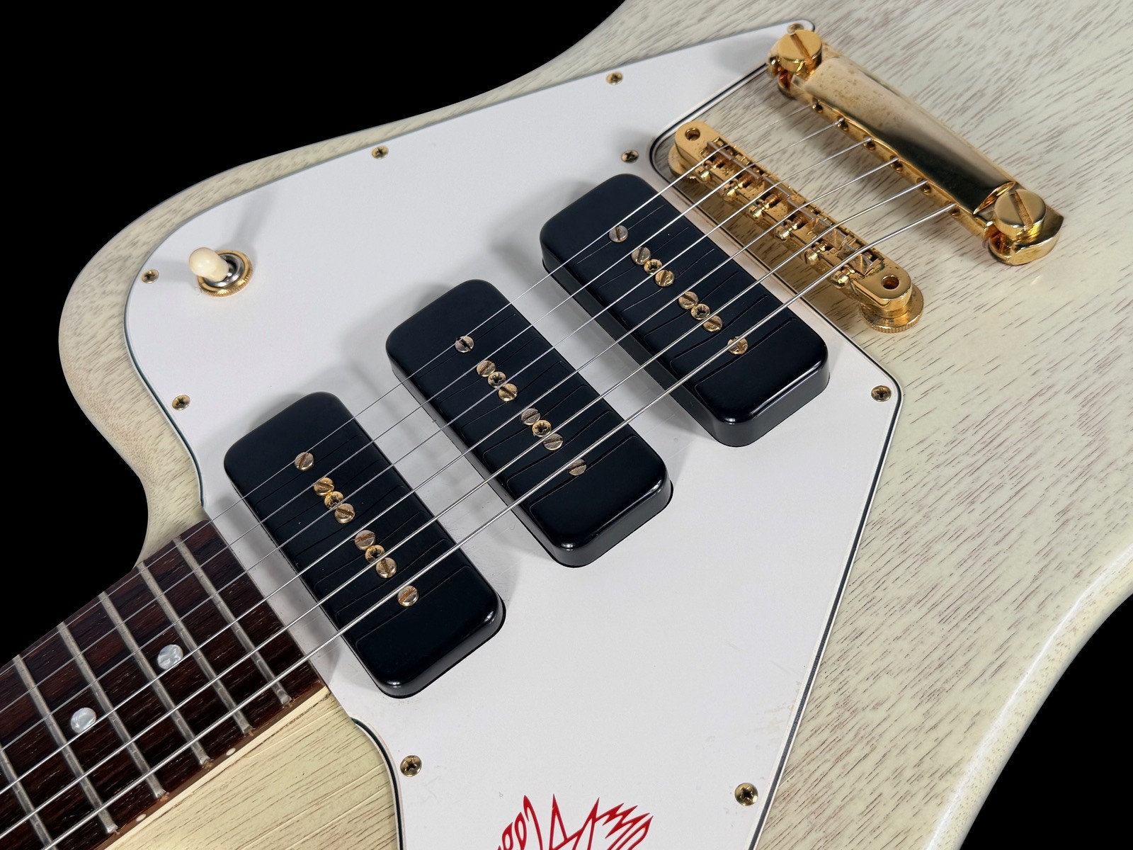 2003 GIBSON NON-REVERSE FIREBIRD CUSTOM SHOP TRIPLE SOAPBAR ~ TV WHITE