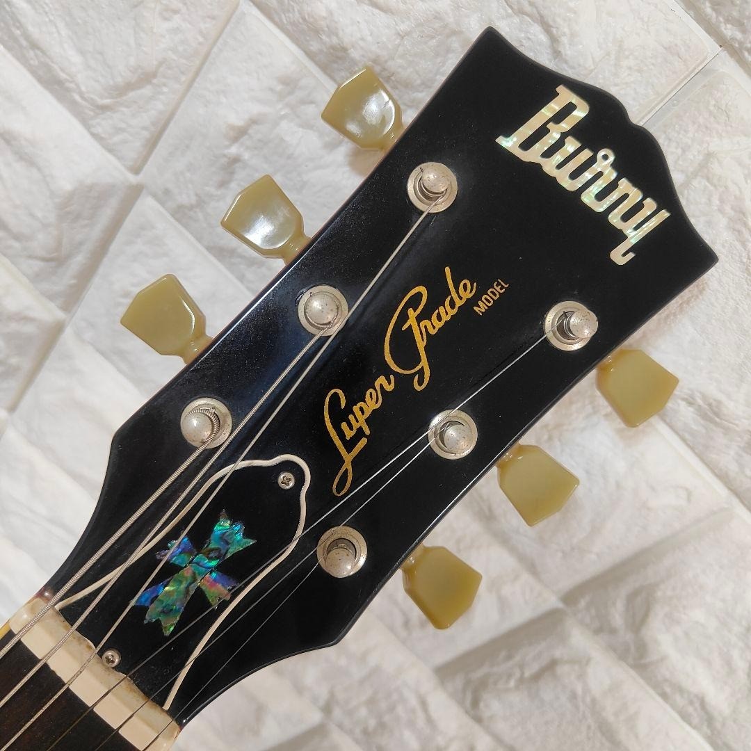 BURNY Super Grade Les Paul type W/Gig bag Electric Guitar Used From Japan